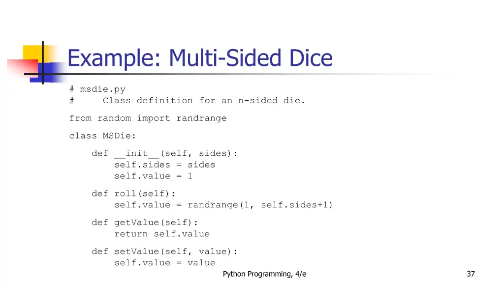 example multi sided dice 5