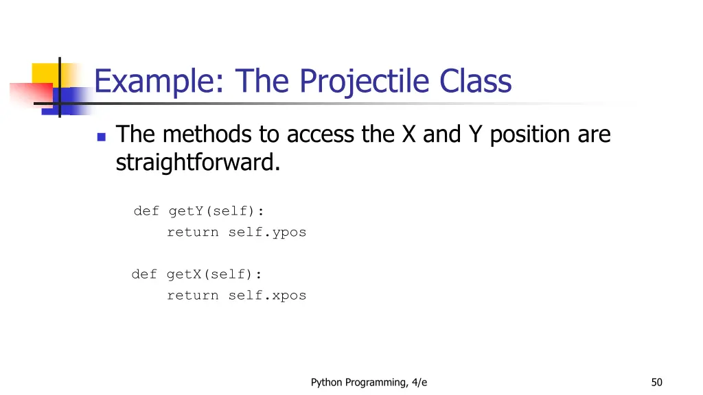 example the projectile class 3