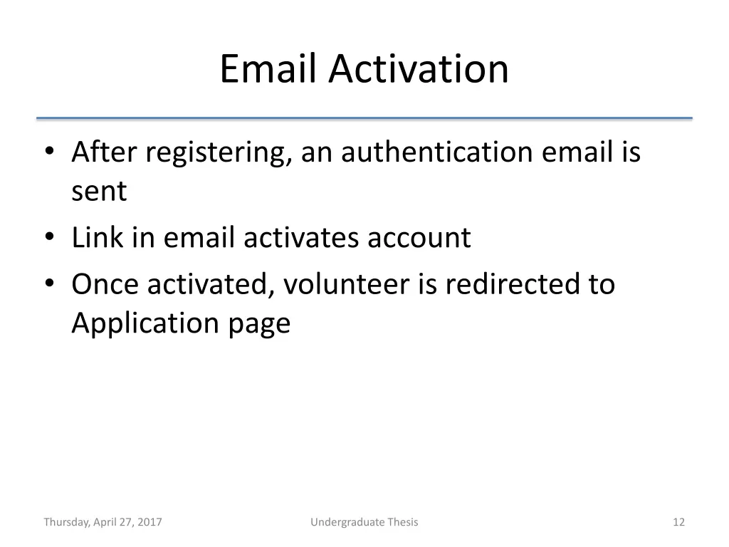email activation
