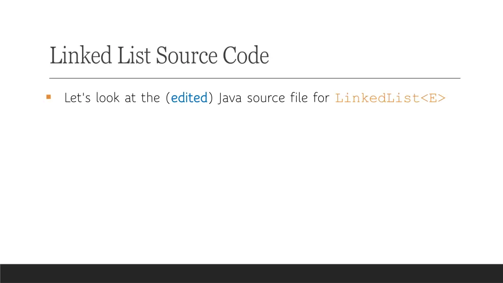 linked list source code