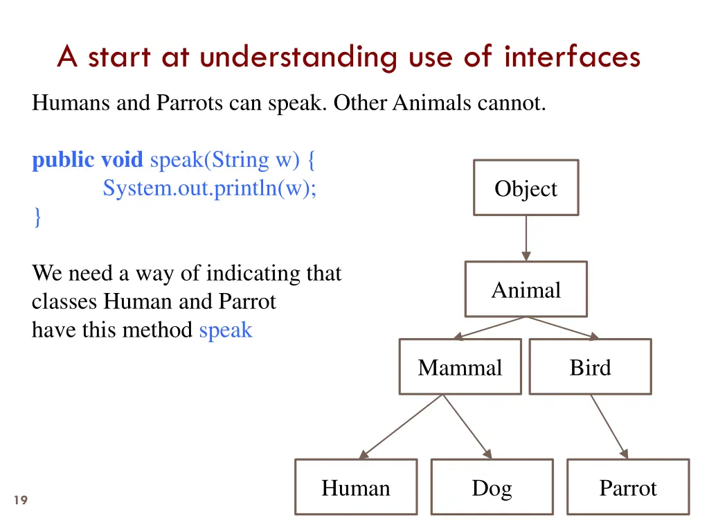 a start at understanding use of interfaces 1