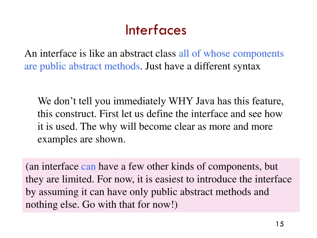 interfaces