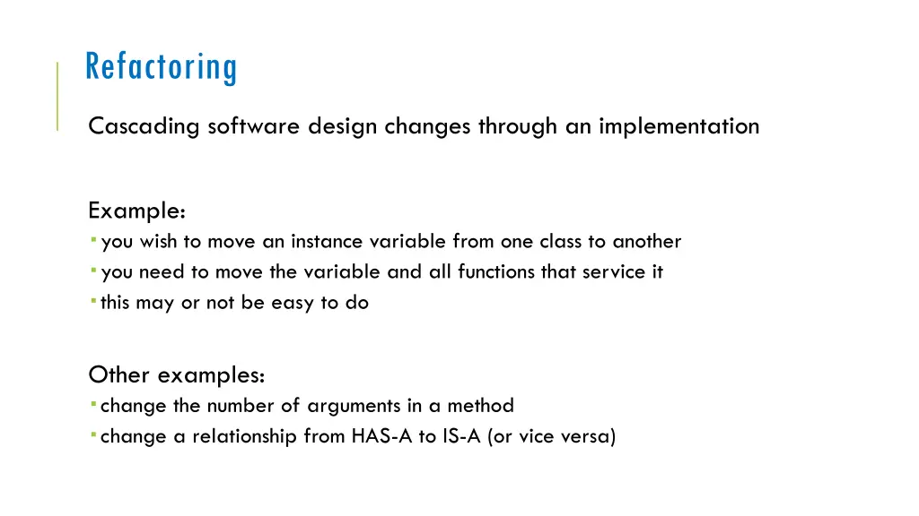 refactoring