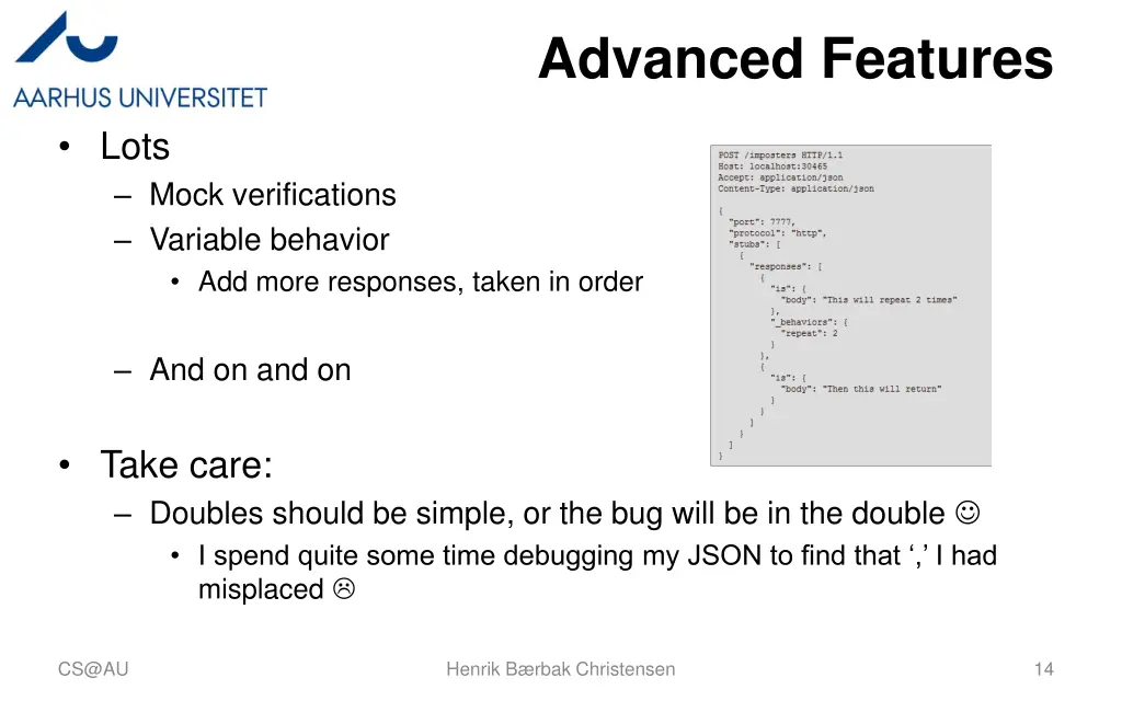 advanced features