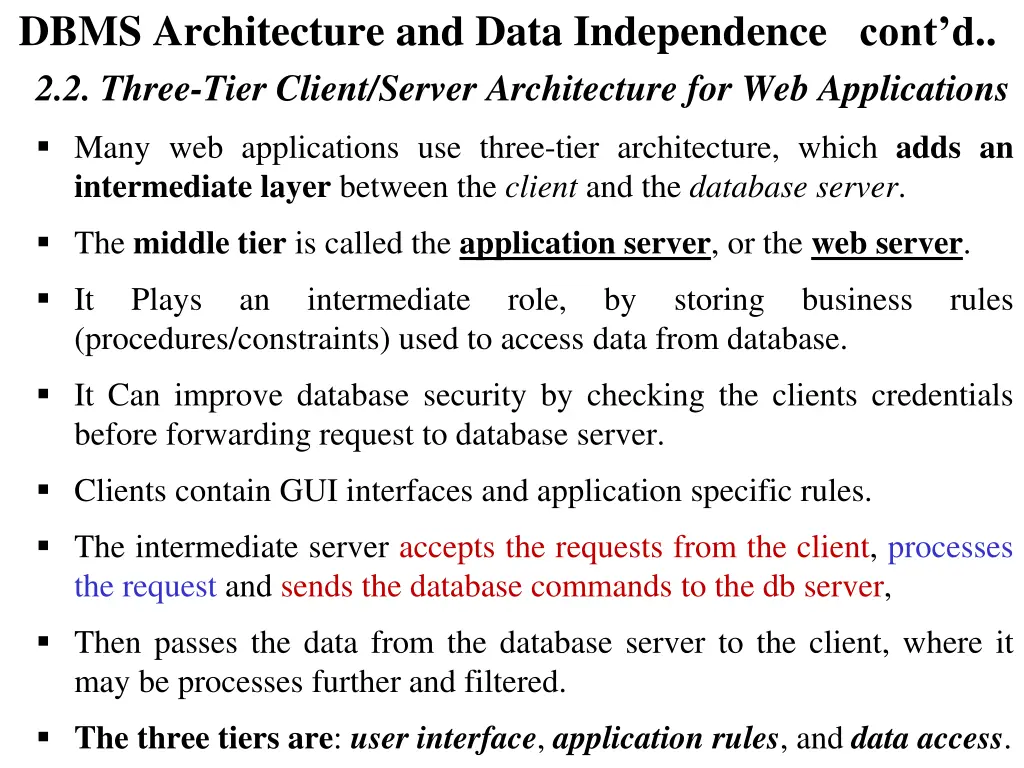 dbms architecture and data independence cont d 7