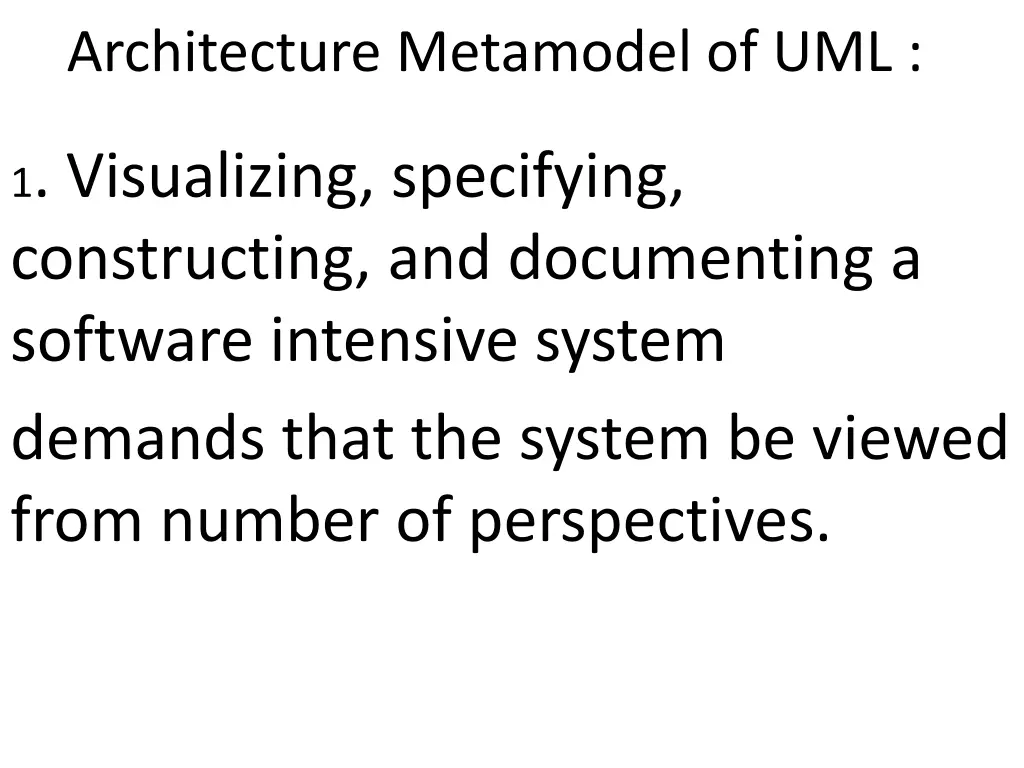 architecture metamodel of uml