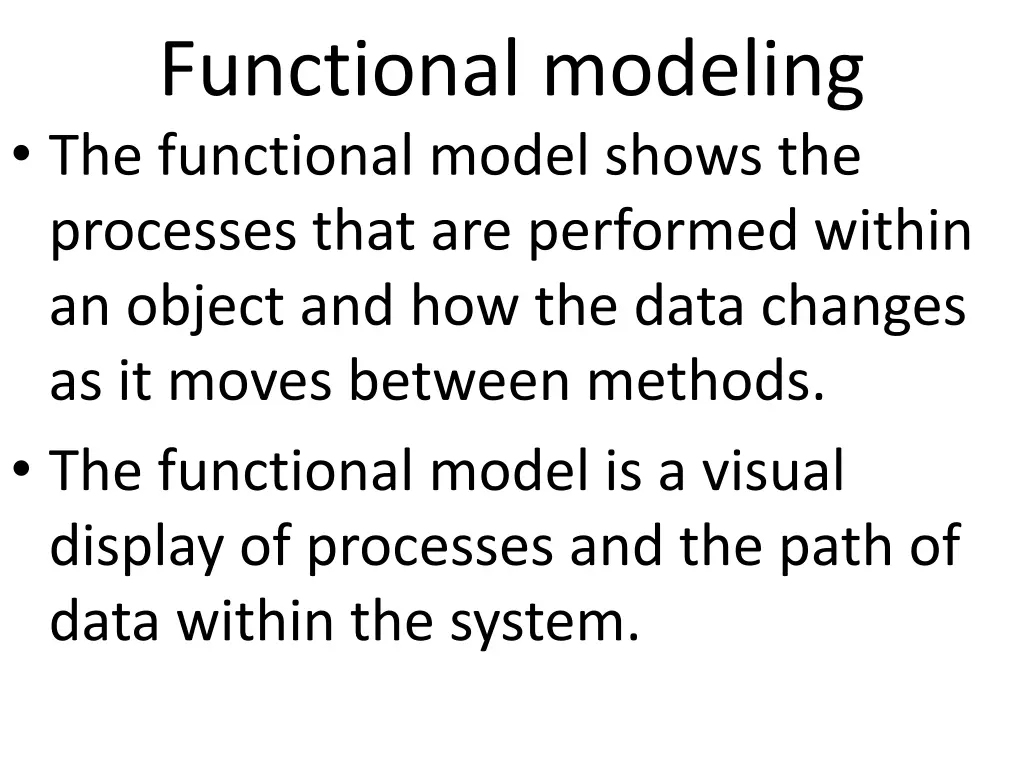 functional modeling the functional model shows