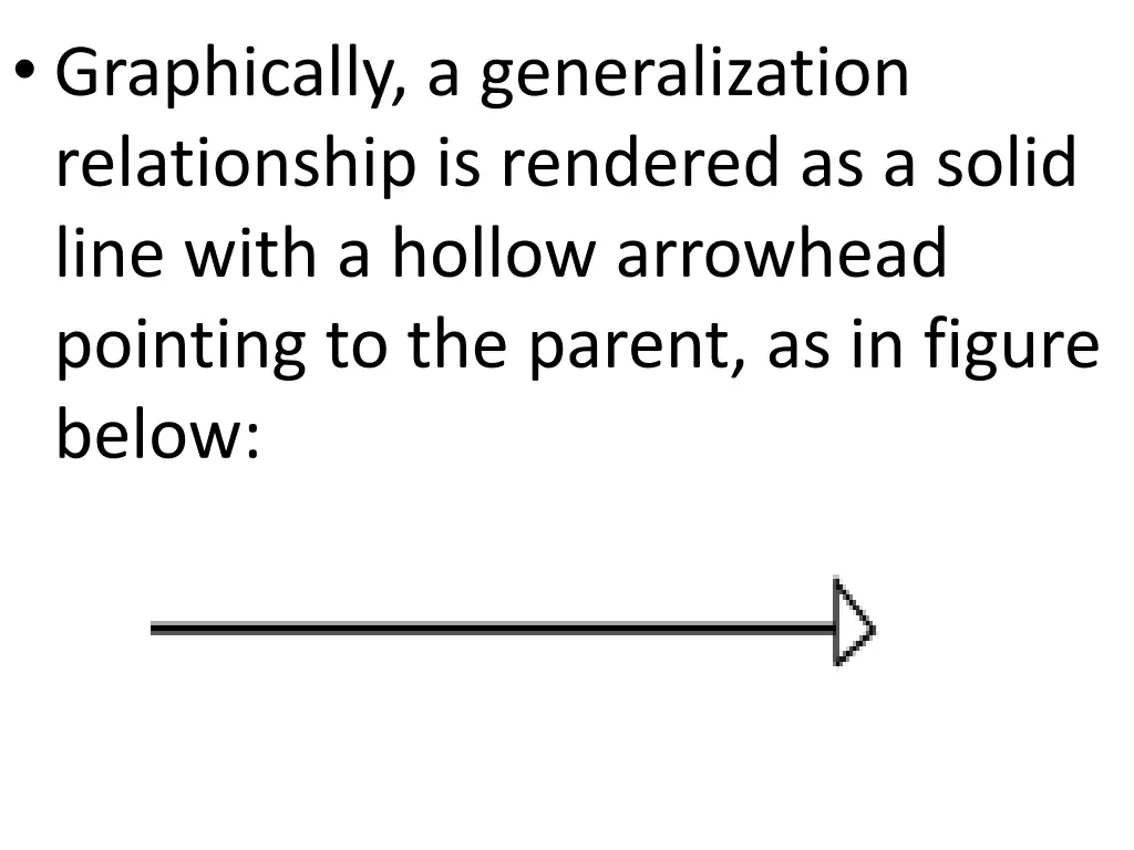 graphically a generalization relationship