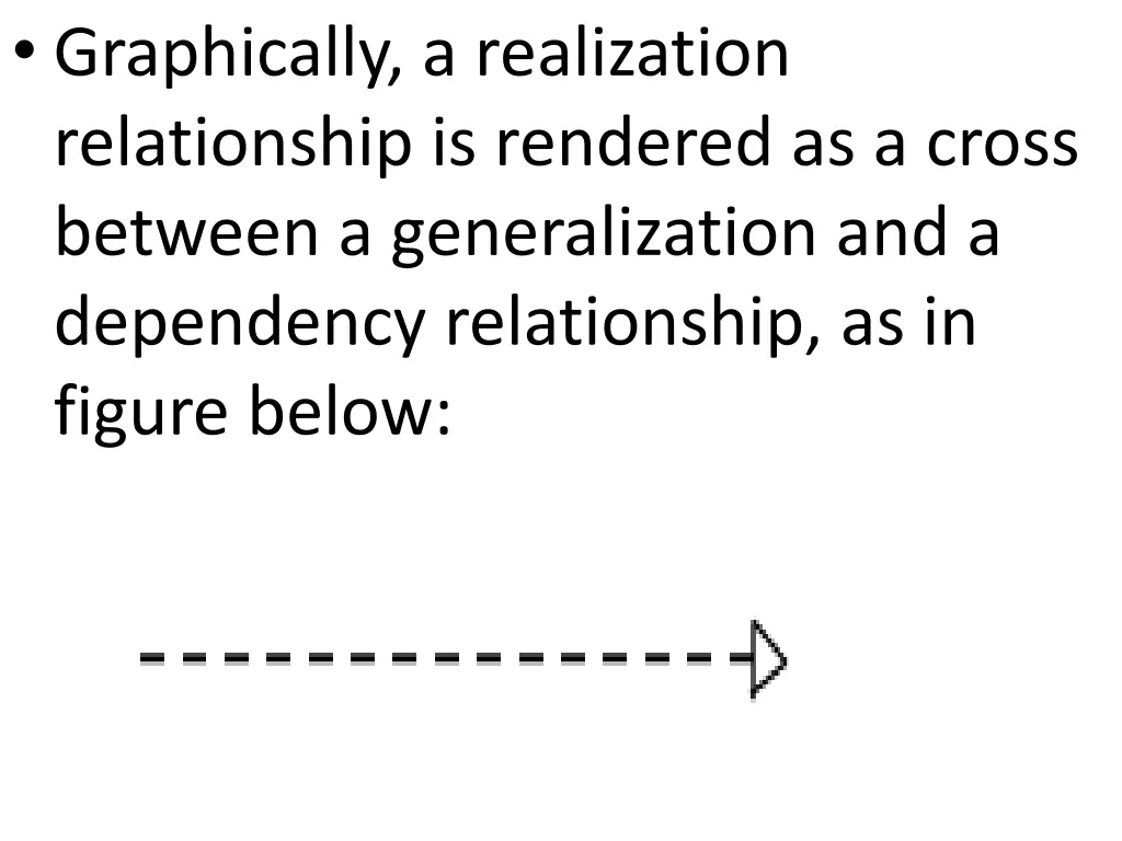 graphically a realization relationship