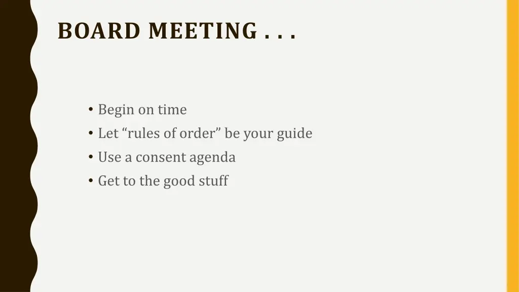 board meeting