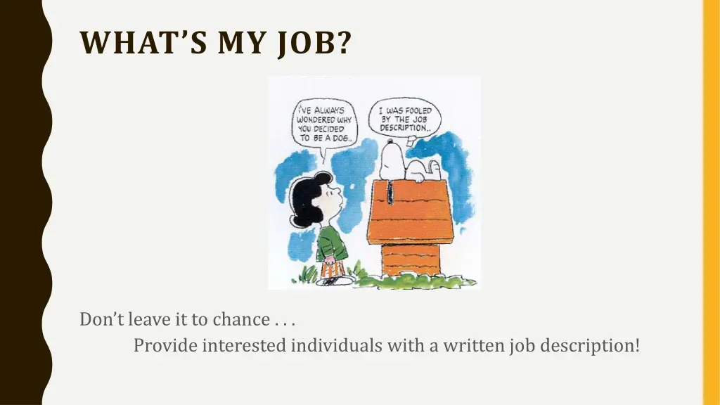 what s my job