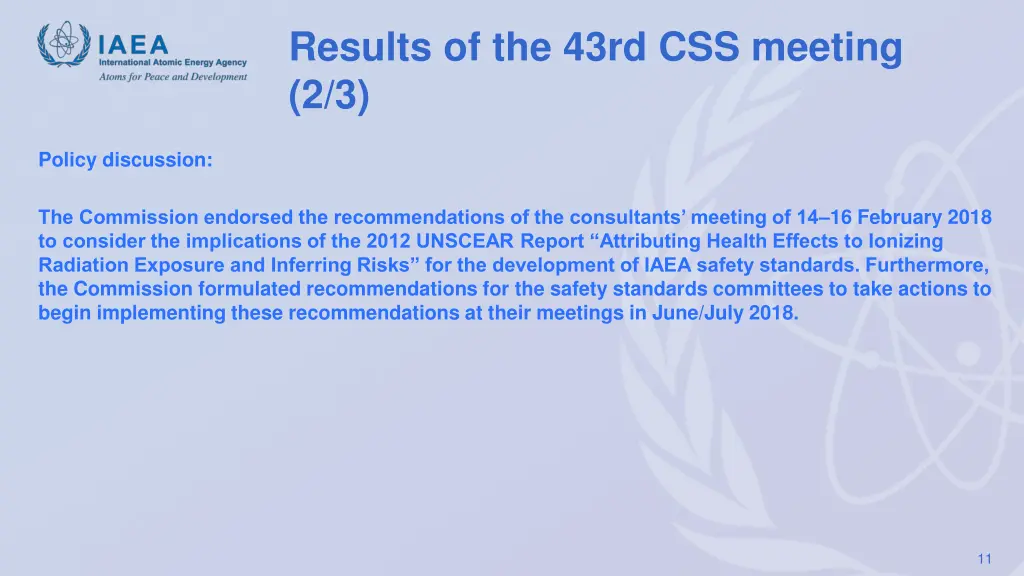 results of the 43rd css meeting 2 3