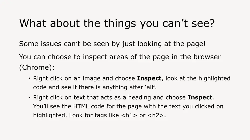 what about the things you can t see