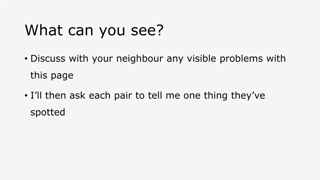 what can you see