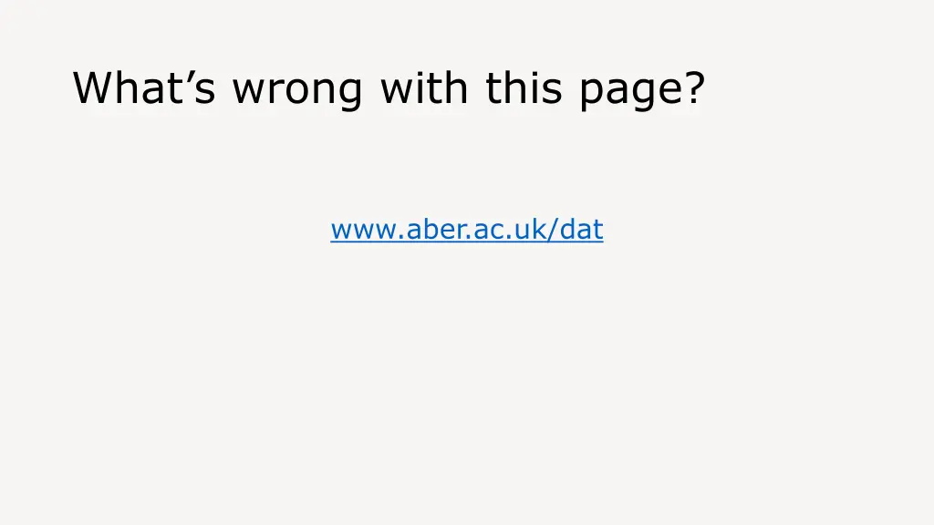 what s wrong with this page