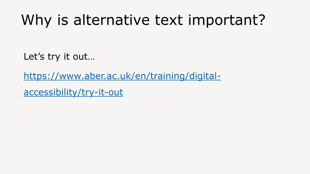 why is alternative text important
