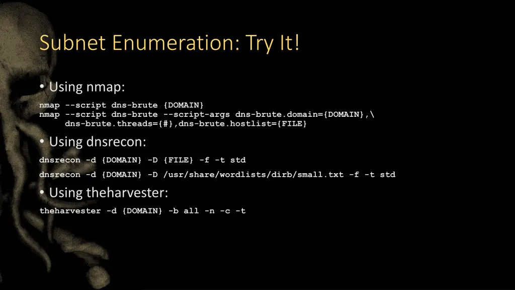 subnet enumeration try it