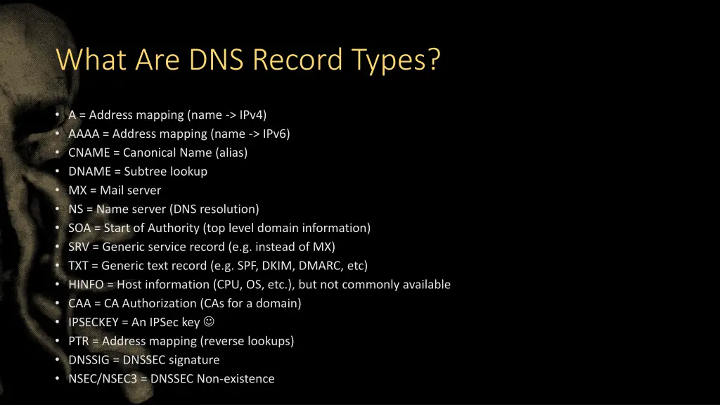what are dns record types