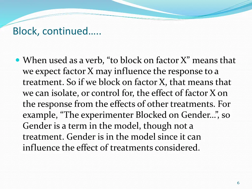 block continued