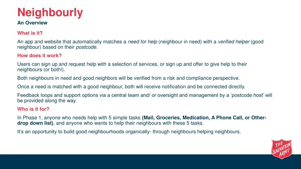 neighbourly an overview