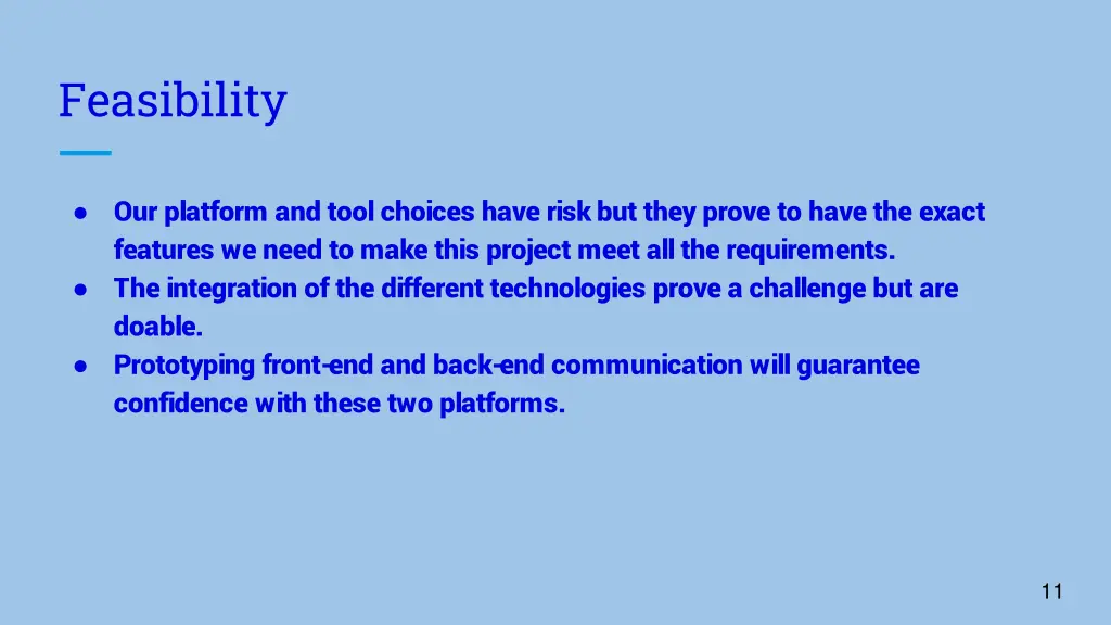 feasibility