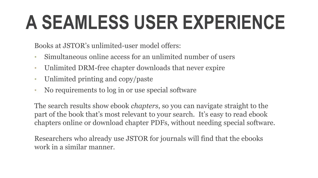 a seamless user experience