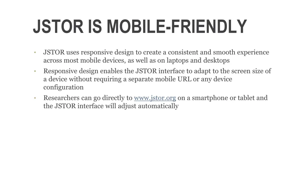 jstor is mobile friendly
