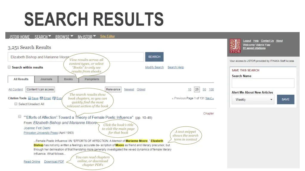 search results