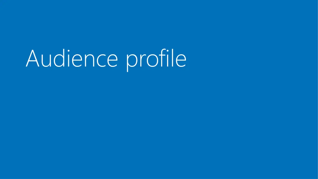 audience profile