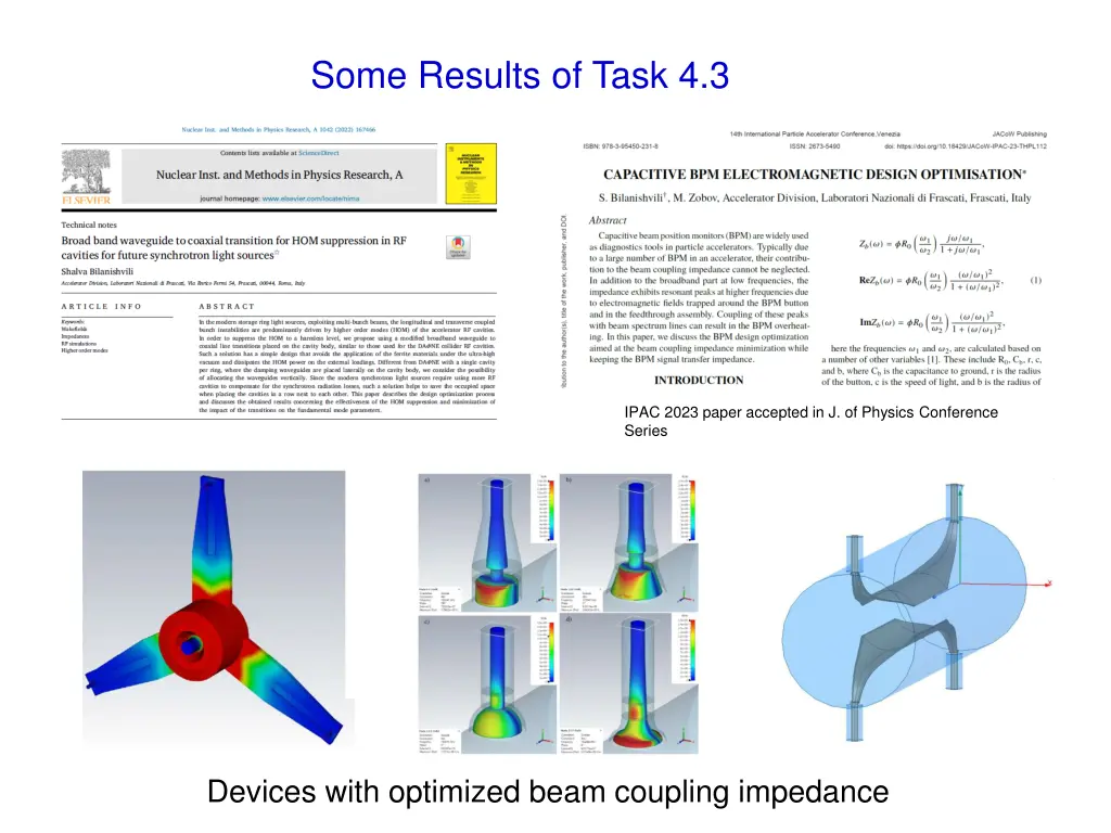 some results of task 4 3