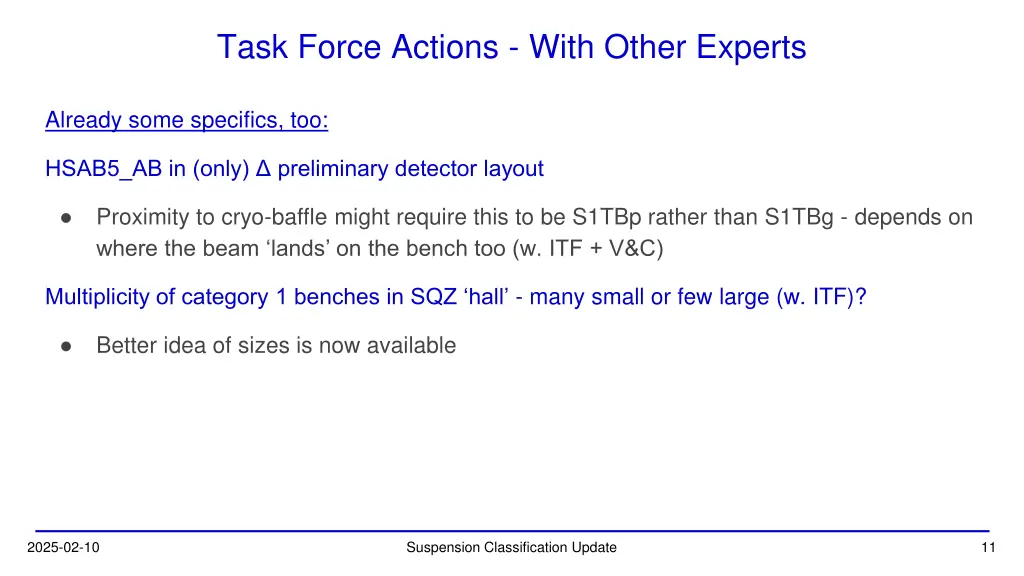 task force actions with other experts 1