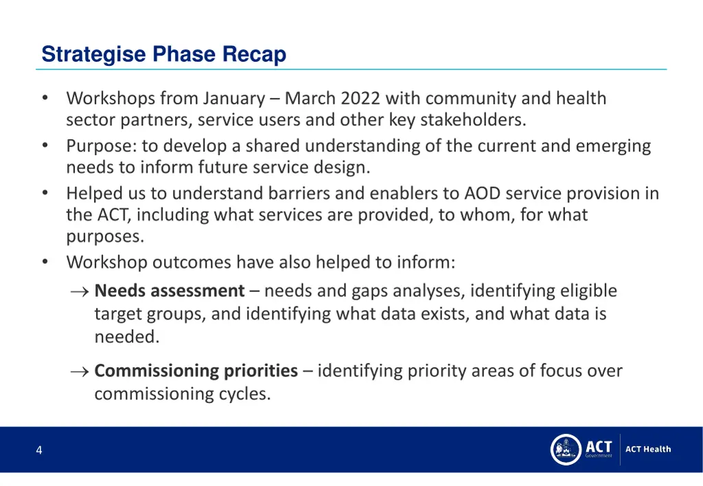strategise phase recap
