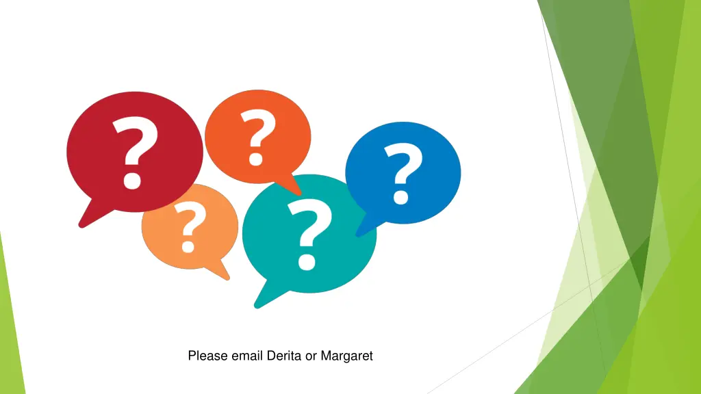 please email derita or margaret