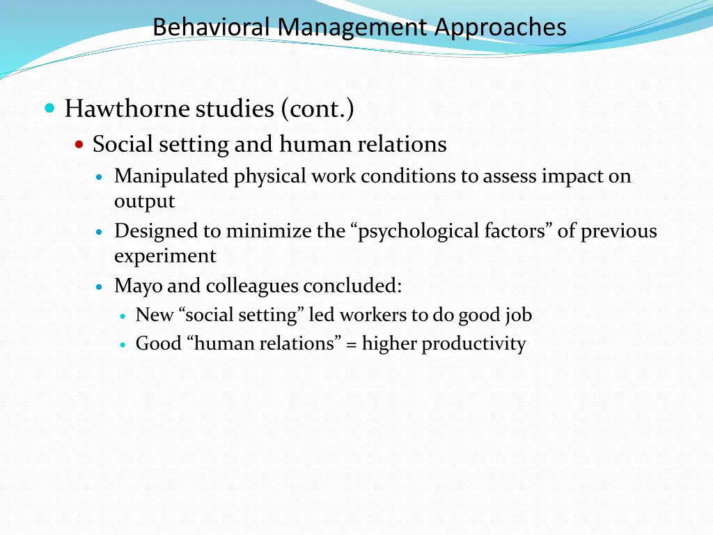 behavioral management approaches 3