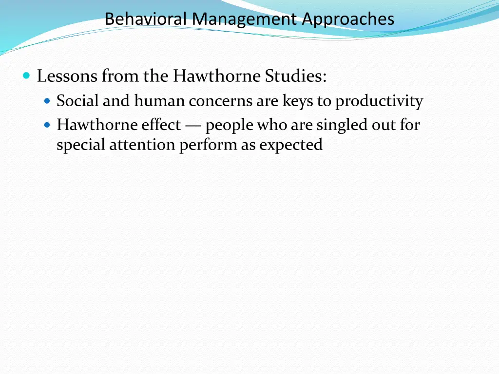 behavioral management approaches 5