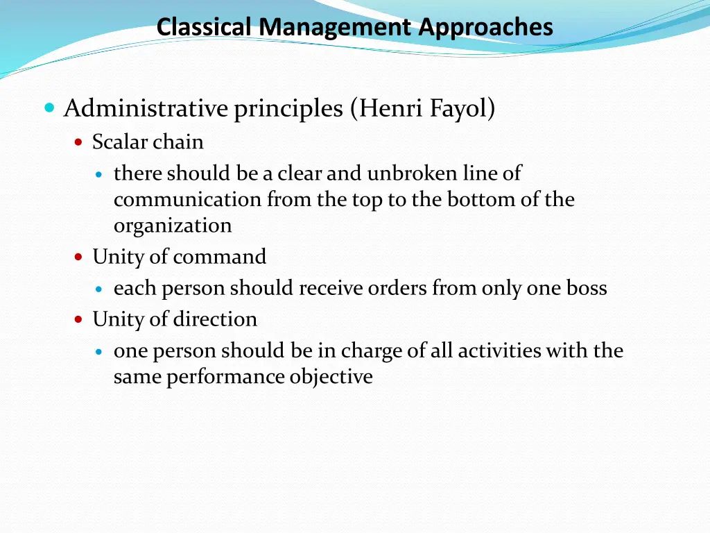 classical management approaches 4