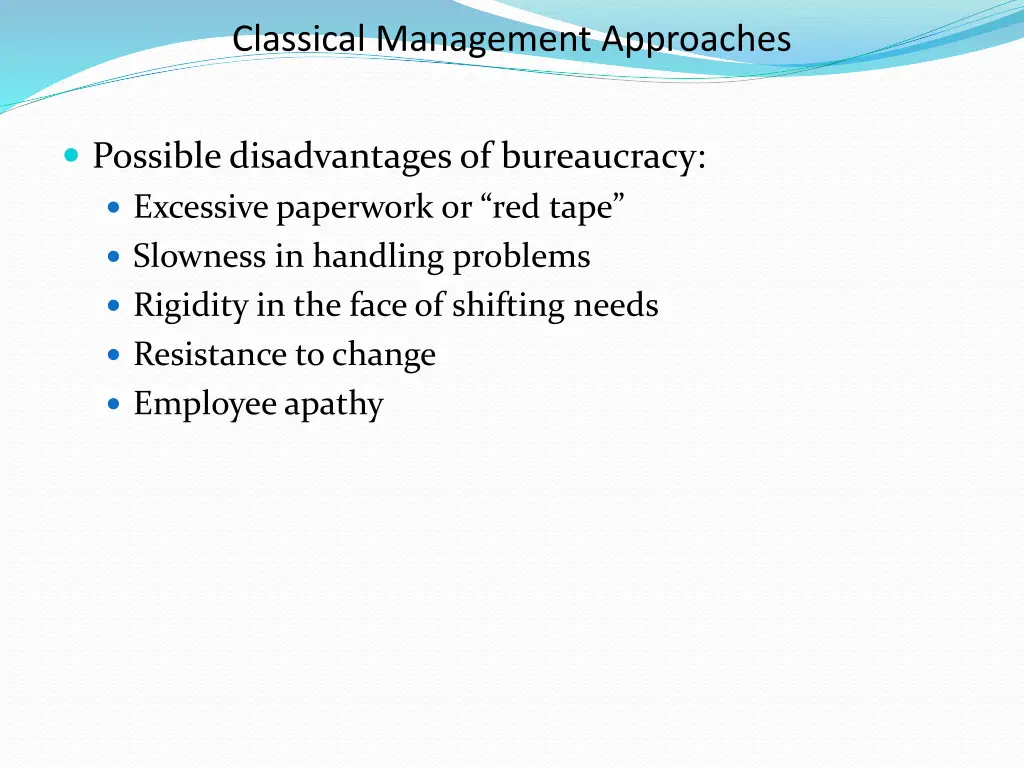 classical management approaches 7