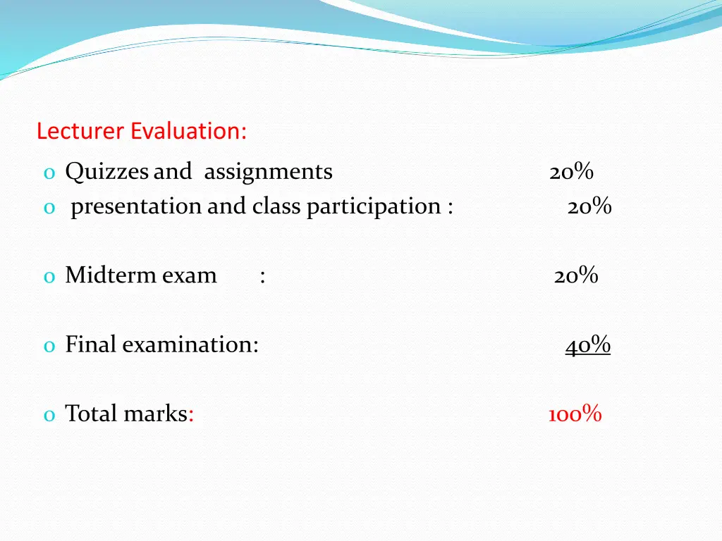 lecturer evaluation