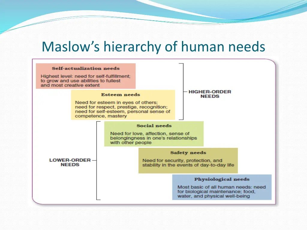 maslow s hierarchy of human needs