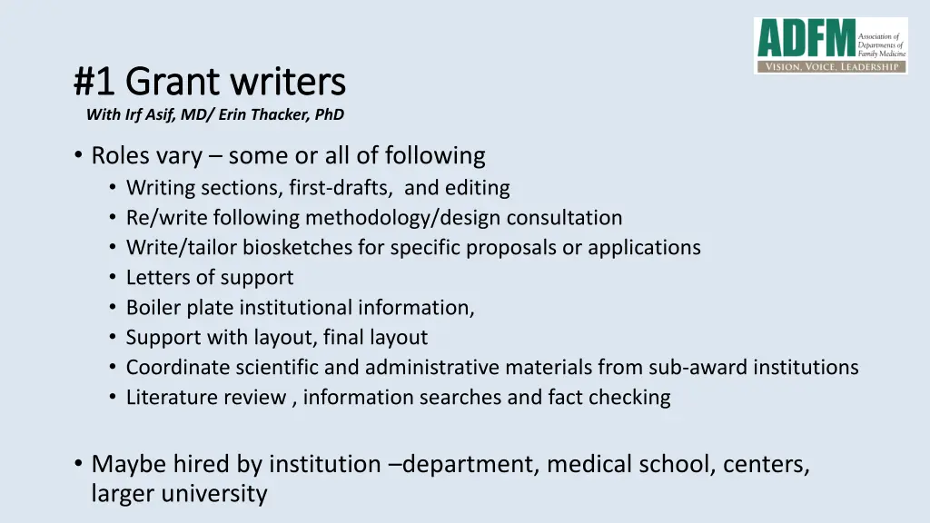 1 grant writers 1 grant writers with irf asif