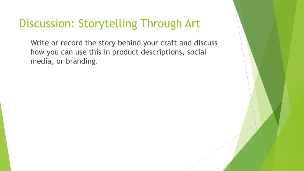 discussion storytelling through art