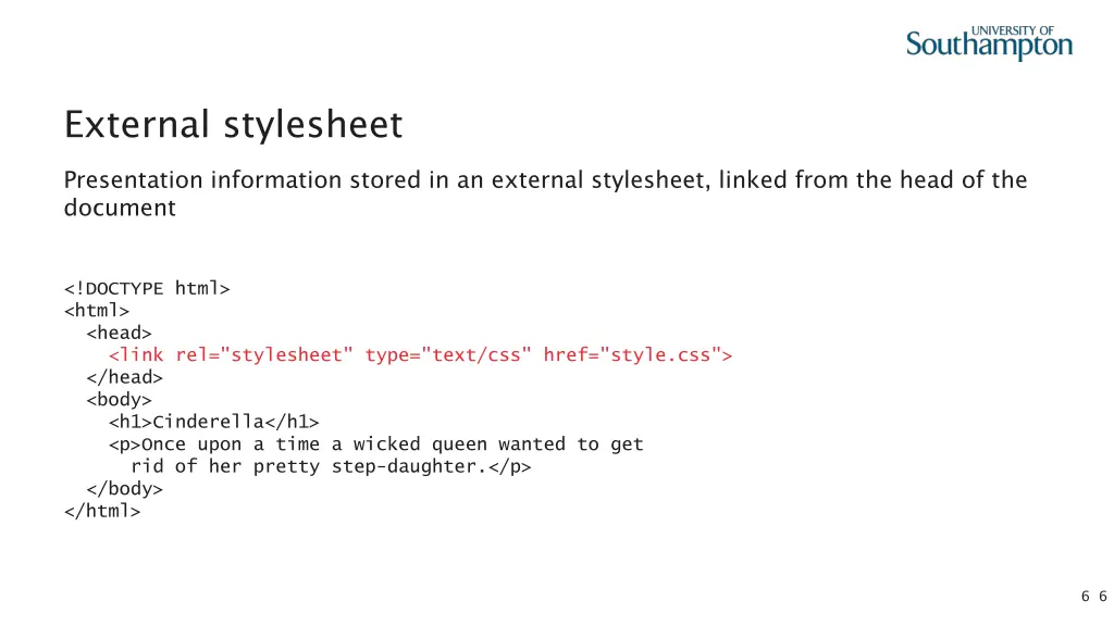external stylesheet