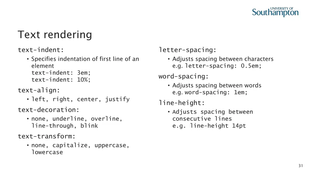text rendering