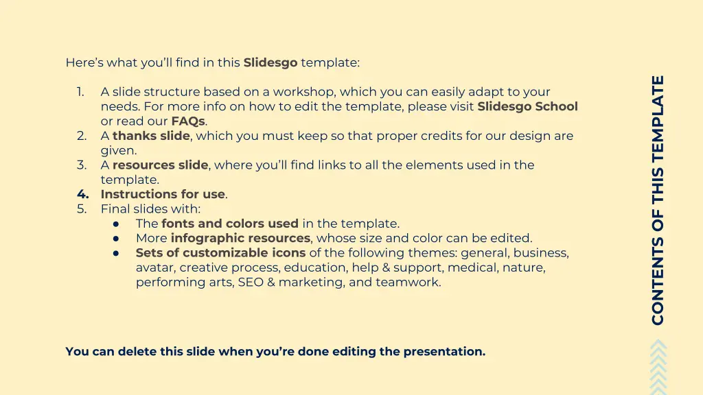 here s what you ll find in this slidesgo template