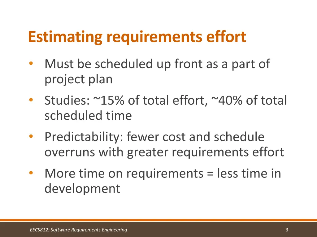 estimating requirements effort