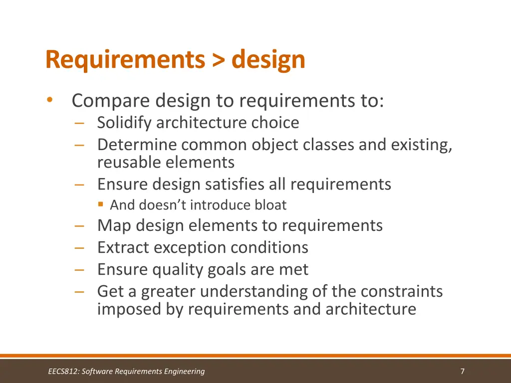 requirements design