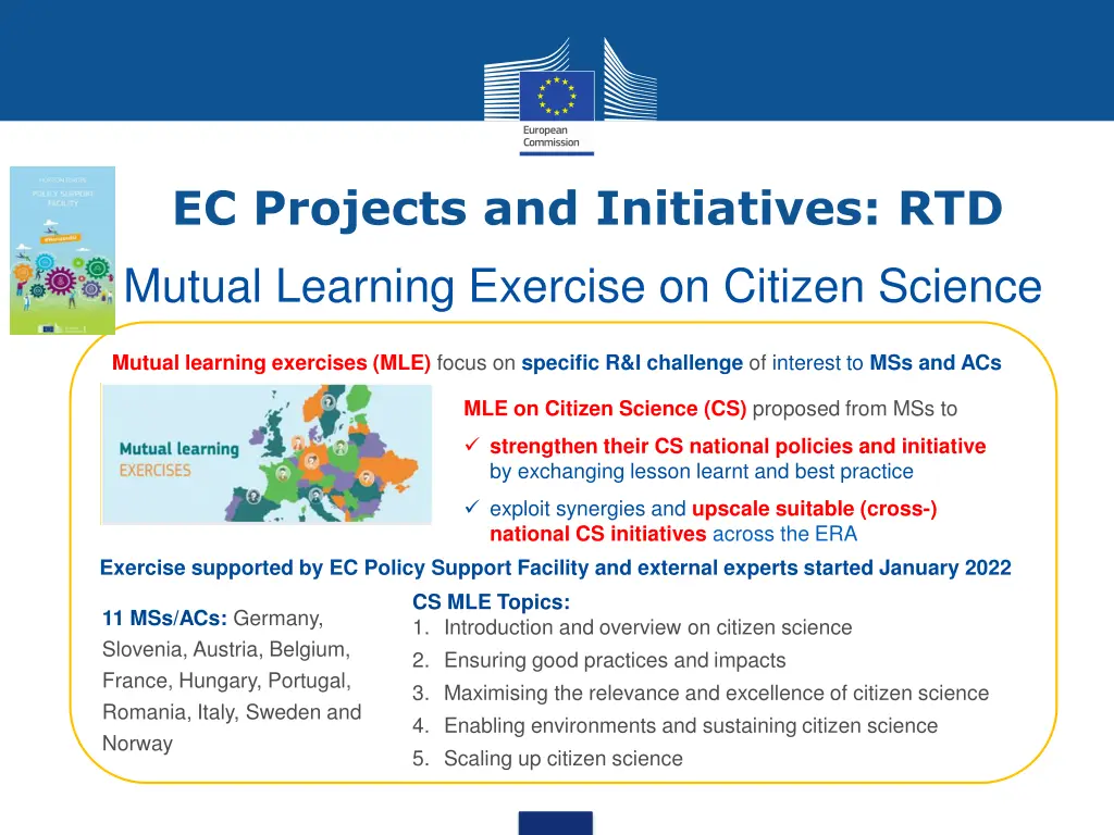ec projects and initiatives rtd mutual learning