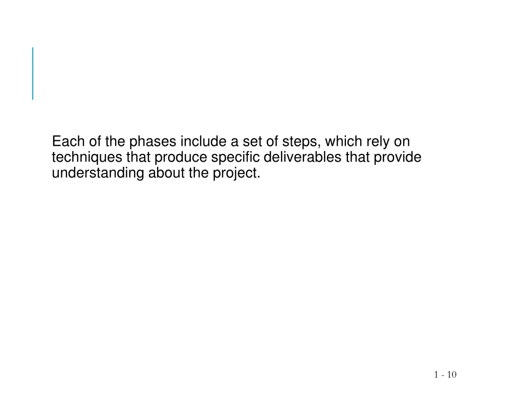 each of the phases include a set of steps which