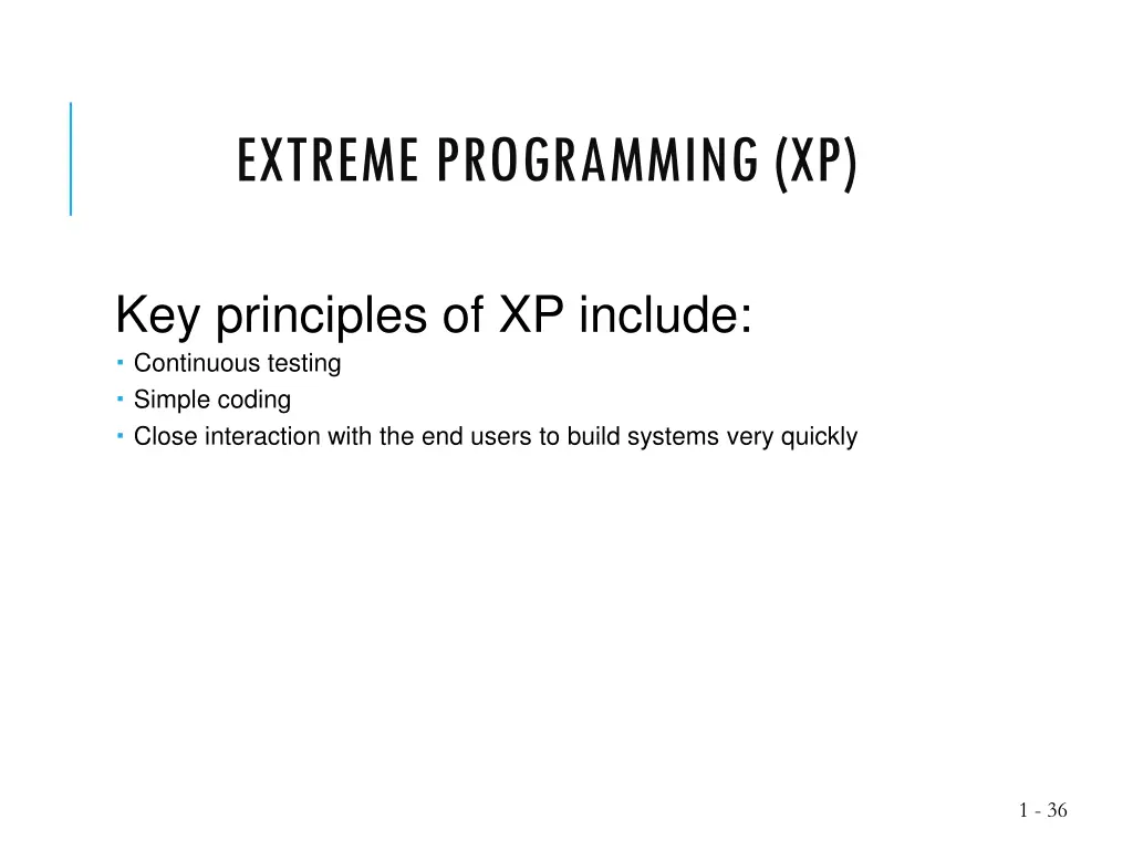 extreme programming xp 1