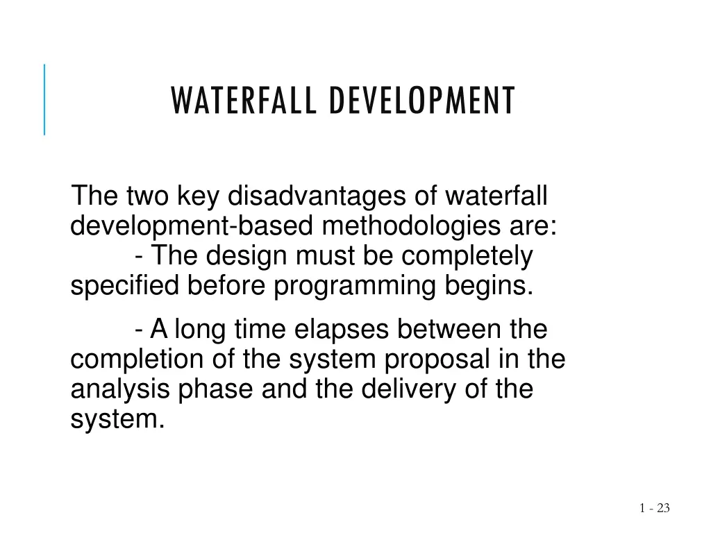 waterfall development